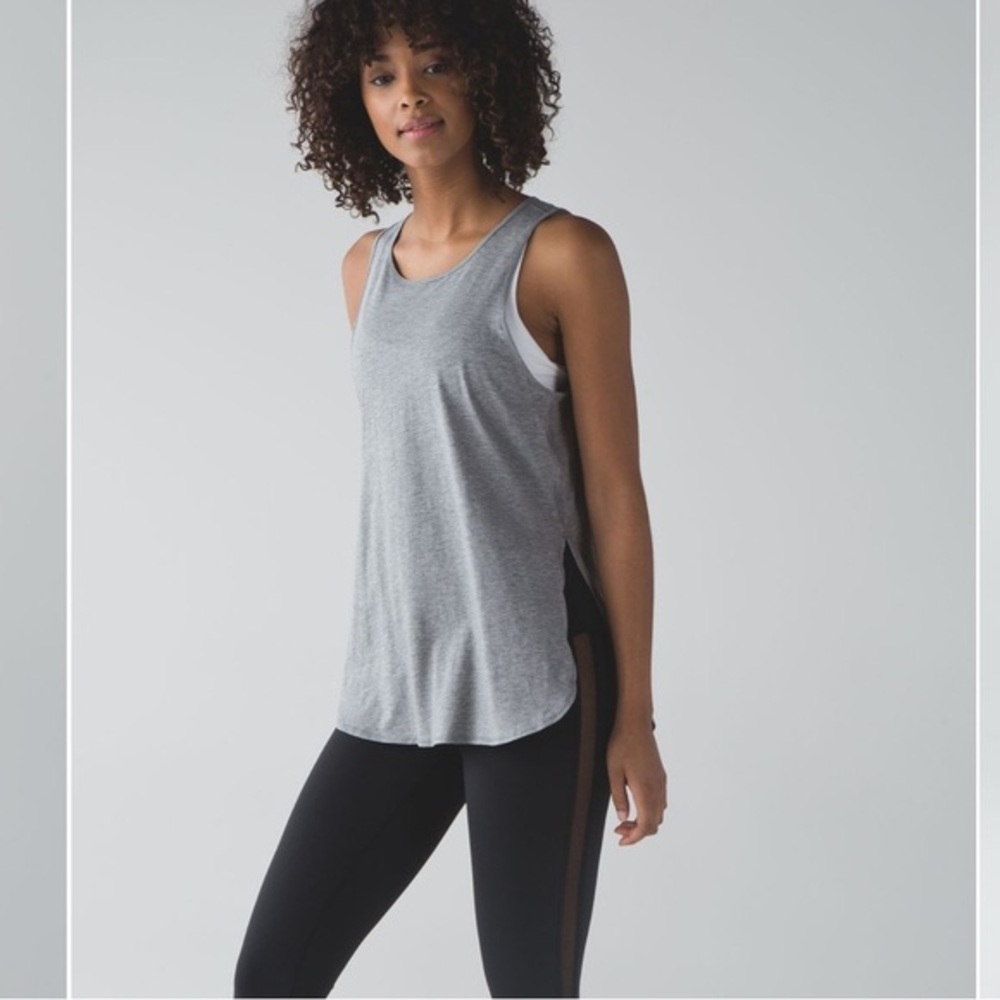 LULULEMON Cruiser Tank In Heathered Grey Size 6